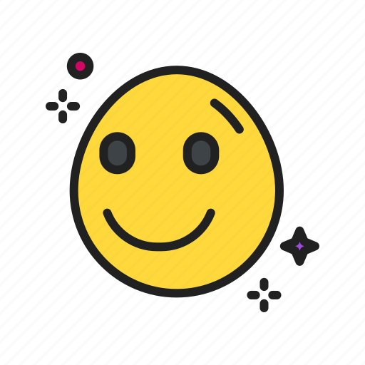 Slightly smiling face, smiling face, emoji, emoticon, squinting, laugh, gesture icon - Download on Iconfinder