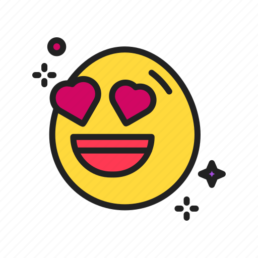 Smiling face with hearts, hearts, emoji, emoticon, squinting, eyebrows, love icon - Download on Iconfinder