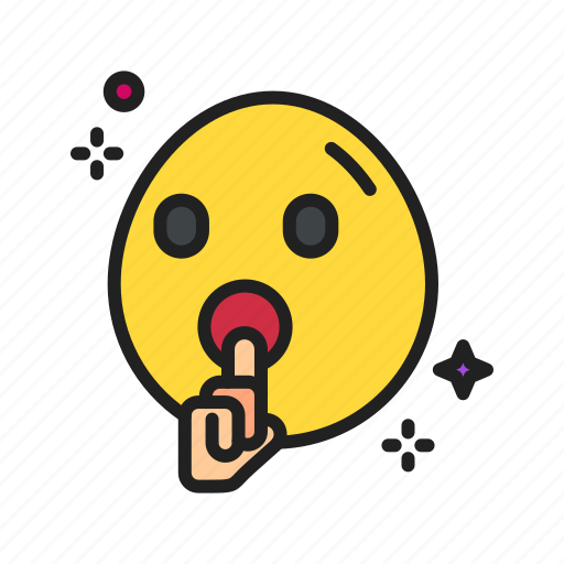 Shushing face, silent, emoji, emoticon, squinting, hush, smiley icon - Download on Iconfinder