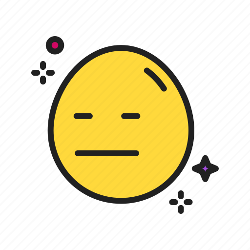Expressionless face, facial, emoji, emoticon, squinting, straight face, straight mouth icon - Download on Iconfinder