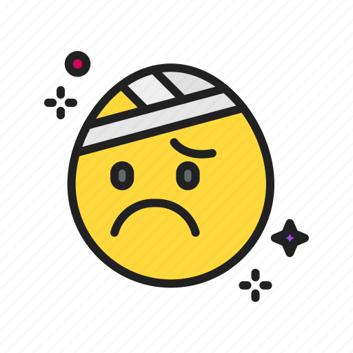 Face, with, head, bandage icon - Download on Iconfinder
