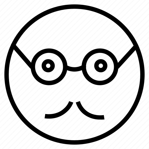Emoji, emoticon, glasses, man, nerd, smiley icon - Download on Iconfinder