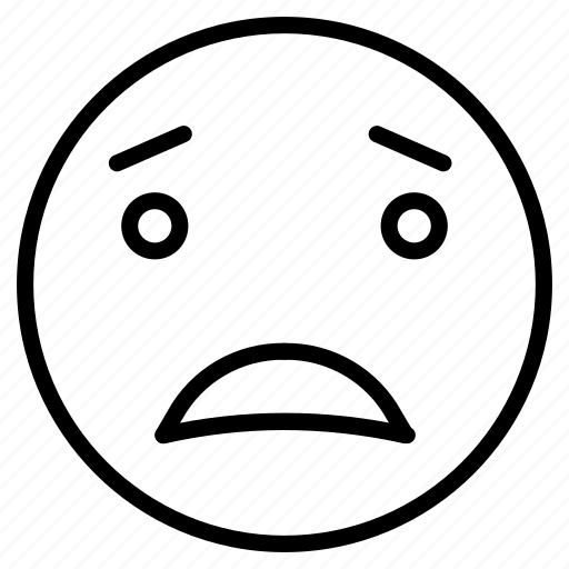 Emoji, expression, sad, sick, sorrowful, unhappy, worried icon ...