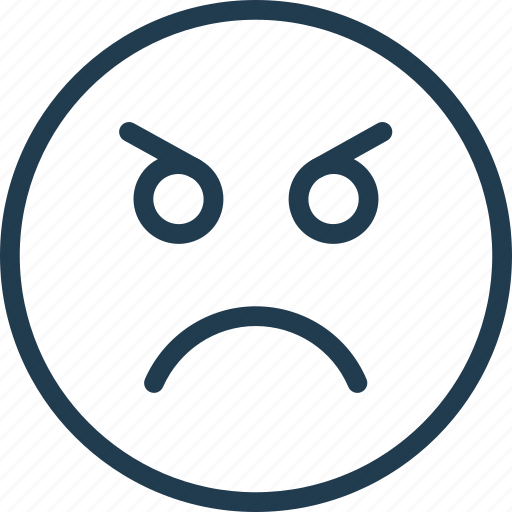 Angry, emoji, emoticon, emotion, face, smile icon - Download on Iconfinder