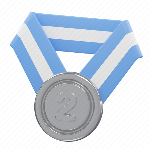 Medal, rank, second, silver, achievement, badge, award icon - Download on Iconfinder