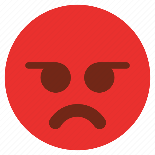 Angry, annoyed, cartoon, character, emoji, emotion, face icon - Download on Iconfinder