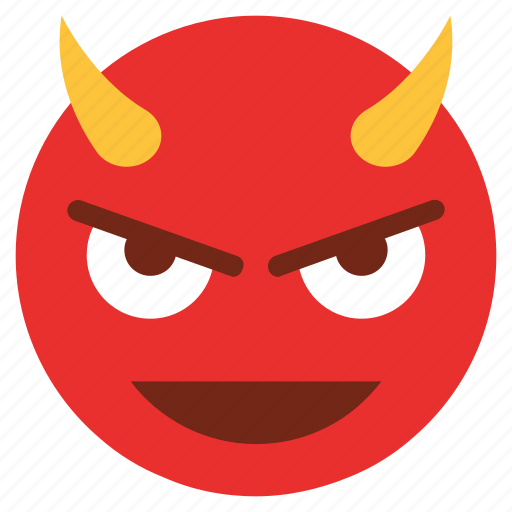 Cartoon, devil, emoji, emotion, evil, face, smiley icon - Download on Iconfinder