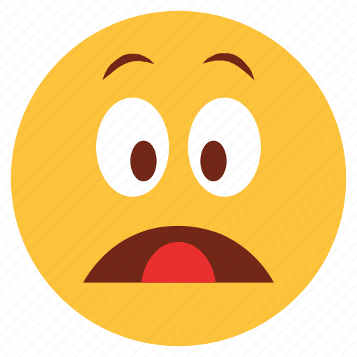 Cartoon, character, emoji, emotion, face, shock, surprise icon - Download on Iconfinder