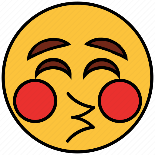 Cartoon, character, emoji, emotion, face, kiss, smiley icon - Download on Iconfinder