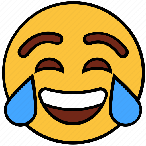 Cartoon, character, emoji, emotion, face, laugh, smiley icon - Download on Iconfinder