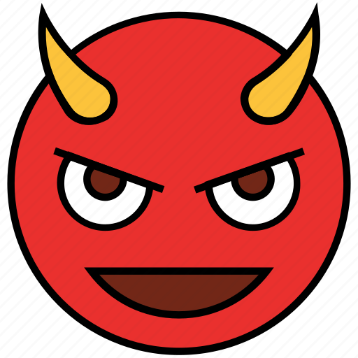 Cartoon, devil, emoji, emotion, evil, face, smiley icon - Download on  Iconfinder