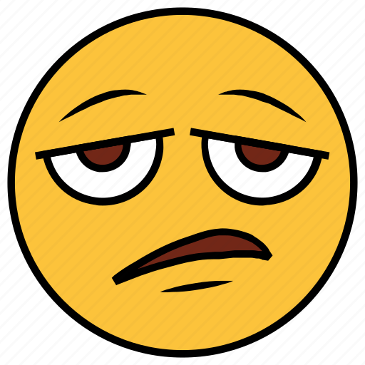 Bored, cartoon, character, emoji, emotion, face, tired icon - Download on  Iconfinder