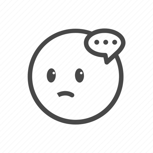 Emoji, emoticon, emoticons, emotion, expression, feeling, think icon - Download on Iconfinder
