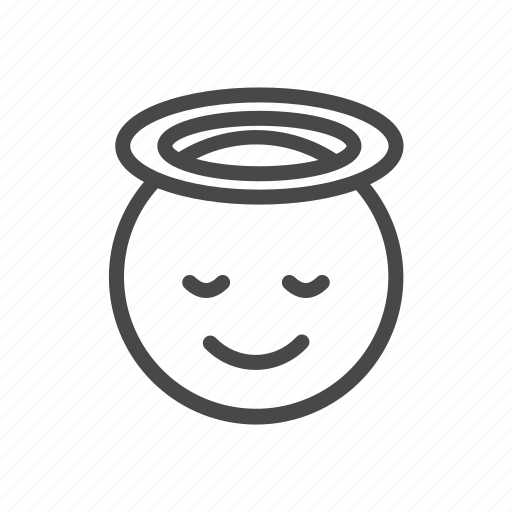 Angel, emoji, emoticon, emotion, expression, face, smiley icon - Download on Iconfinder