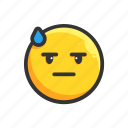 disappointed, emoji, emoticon, emotion, expression, frown, sad