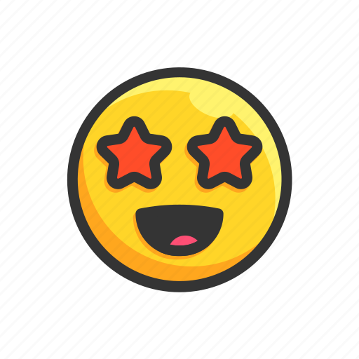 Emoji, emoticon, emotion, expression, eye star, star icon - Download on Iconfinder