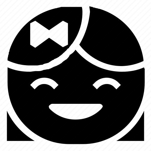 Emoticon, girl, happy, laugh icon - Download on Iconfinder