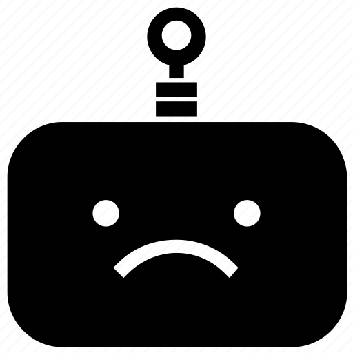 Emoticon, robot, sad icon - Download on Iconfinder