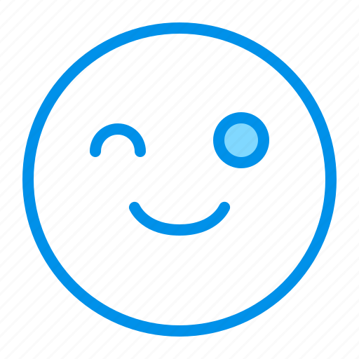 Blink, emoji, emoticon, face, smile icon - Download on Iconfinder