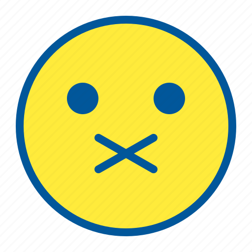 Emoji, emoticon, face, muted, shut, up icon - Download on Iconfinder
