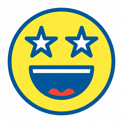 Emoji, emoticon, face, smile, star icon - Download on Iconfinder
