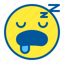 emoji, emoticon, face, sleep, tired