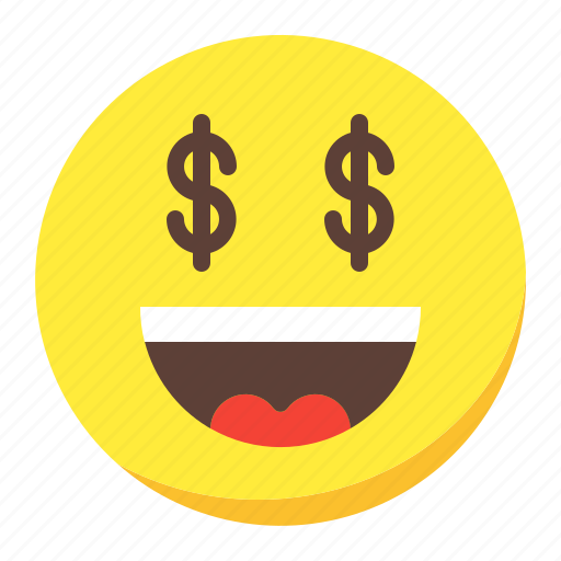 Dollar, emoji, emoticon, face, money icon - Download on Iconfinder