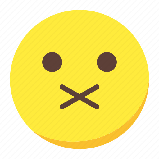 Emoji, emoticon, face, muted, shut, up icon - Download on Iconfinder
