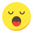 emoji, emoticon, face, sleep, yawn