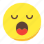 emoji, emoticon, face, sleep, yawn 