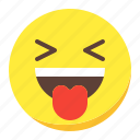emoji, emoticon, face, smile, tongue