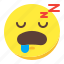 emoji, emoticon, face, sleep, tired 
