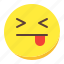 emoji, emoticon, face, tongue 