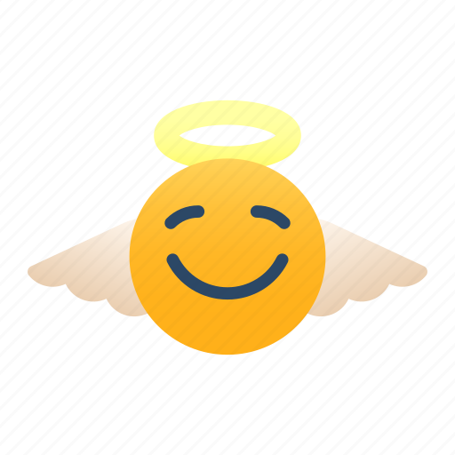 Angel, emoji, expression, feeling, emotional, halo, good icon - Download on Iconfinder
