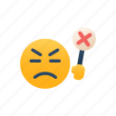 no, emoji, emotional, vote, dislike, disagree, rejected