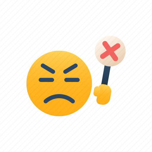 No, emoji, emotional, vote, dislike, disagree, rejected icon - Download on Iconfinder