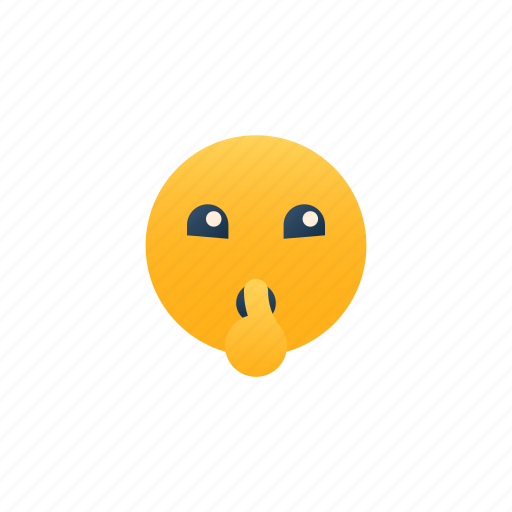 Shushing, emoji, expression, emotional, quiet, hush, shush icon - Download on Iconfinder