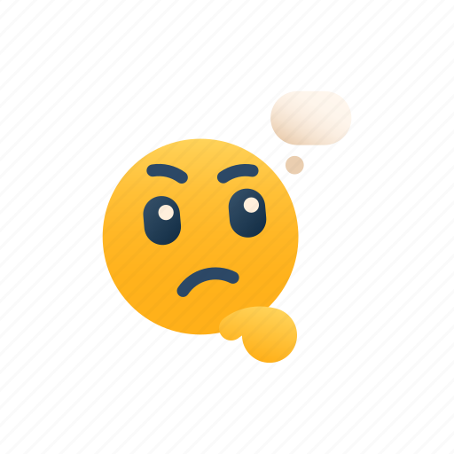 Thinking, emoji, expression, emotional, ponder, pondering, thoughtful icon - Download on Iconfinder