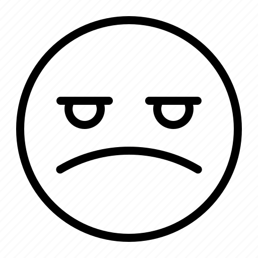 Angry, bored, emoji, emoticon, face icon - Download on Iconfinder