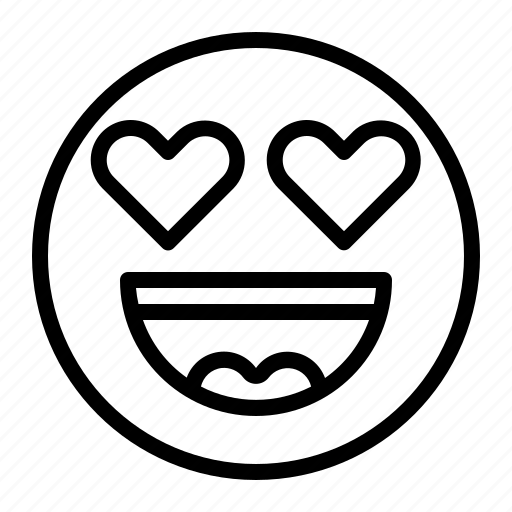 Emoji, emoticon, face, heart, love icon - Download on Iconfinder
