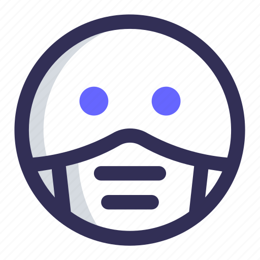 Mask, covid19, emoji, emotion, face, facemask, coronavirus icon - Download on Iconfinder