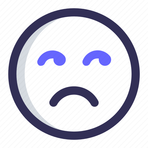 Sad, emoji, emoticon, face, expression, smiley, emotion icon - Download on Iconfinder