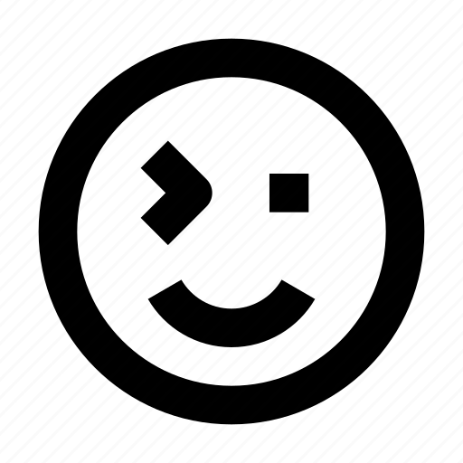 Smile, squint, wink, emoticon, emotion, emoji, smiley icon - Download on Iconfinder