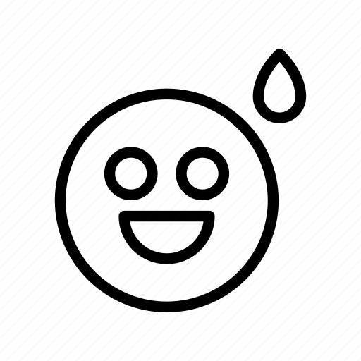 Emoji, face, happy, smile, sweat icon - Download on Iconfinder