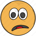 emoji, emoticon, exhausted, face, tired