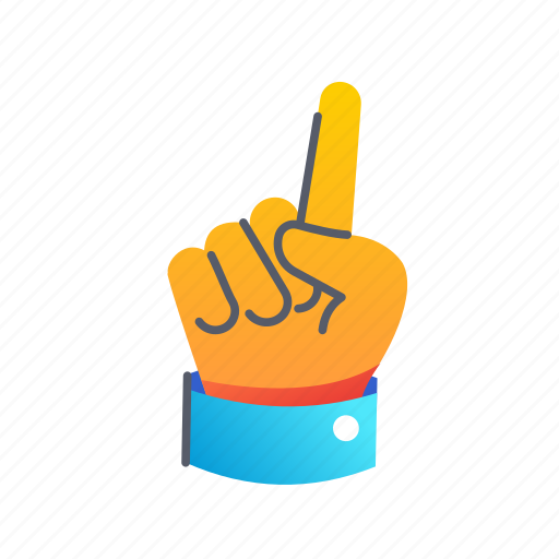 Pointing, up, hand, gesture, finger, one, pointer icon - Download on Iconfinder