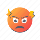 angry, face, mad, emoji, emoticon, expression, feeling