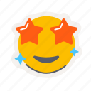 star, face, smiling, smiley, emoji, emoticon, expression, happy, excited