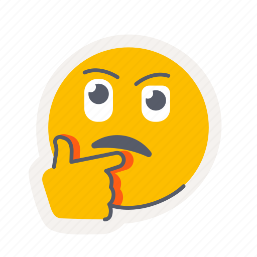 Thinking, face, thought, thoughtful, think, emoji, emoticon icon - Download on Iconfinder