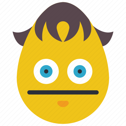 Boy, emojis, emotion, plain, smiley, straight icon - Download on Iconfinder